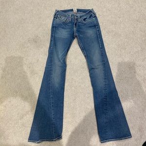 True Religion Rhinestone Studded Bootcut Jeans
